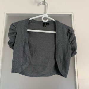 Gray shrug with metallic thread H&M size 4